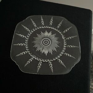 Elegant Clear Glass Serving Plate